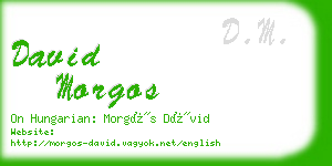 david morgos business card